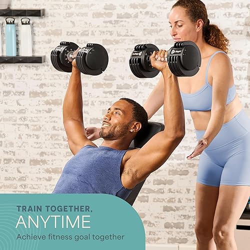 Miniatura 6 de Lifepro Adjustable Dumbbells  25lb Pair or 90lb Single, Quick-Select Hand Weights for MenWomen  Space Saving Exercise Fitness Dumbbells for Home Gym