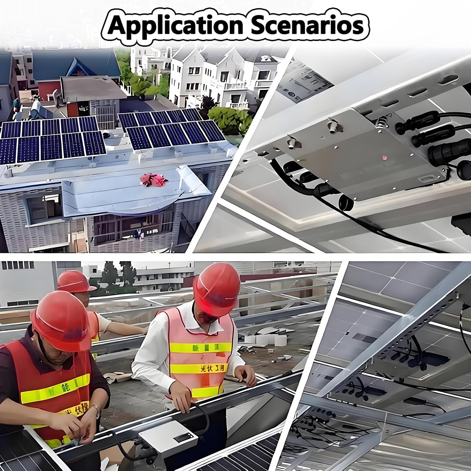Inverter Solare Micro Mppt da 1600w/1800w/2000w/2400w/2800w, Convertitore Microinverter di Rete con Sistemi di Monitoraggio Tramite Telefono Cellulare WiFi, Impermeabile Ip65 Silver-1800W