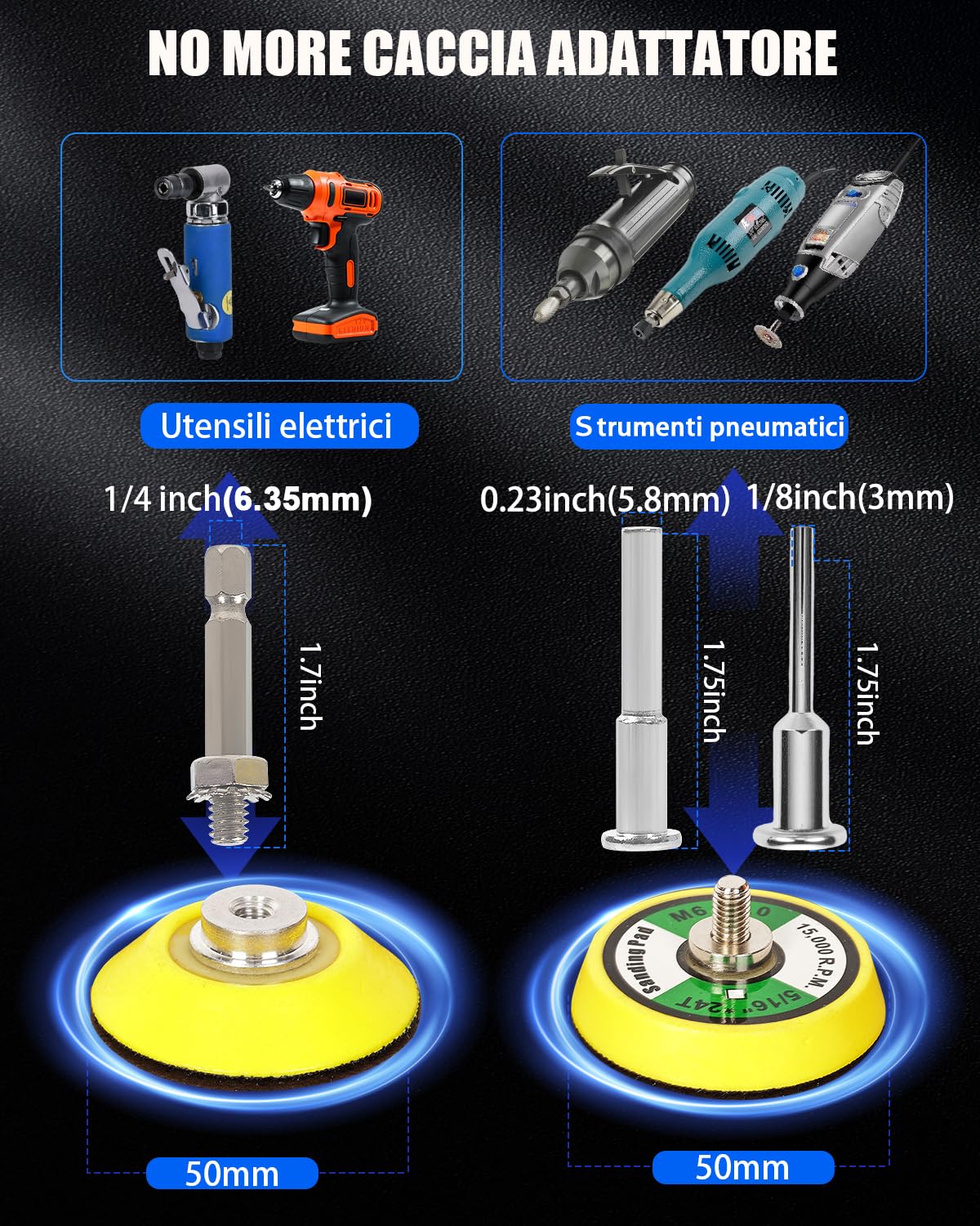 Pomsare 194 Pezzi Dischi Abrasivi 50mm Kit Rinnova Fari Auto, Carta Abrasiva e Spugne per Lucidatura Grana 60-10000, Accessori dremel per Carrozzeria, Legno e Verniciatura di Mobili