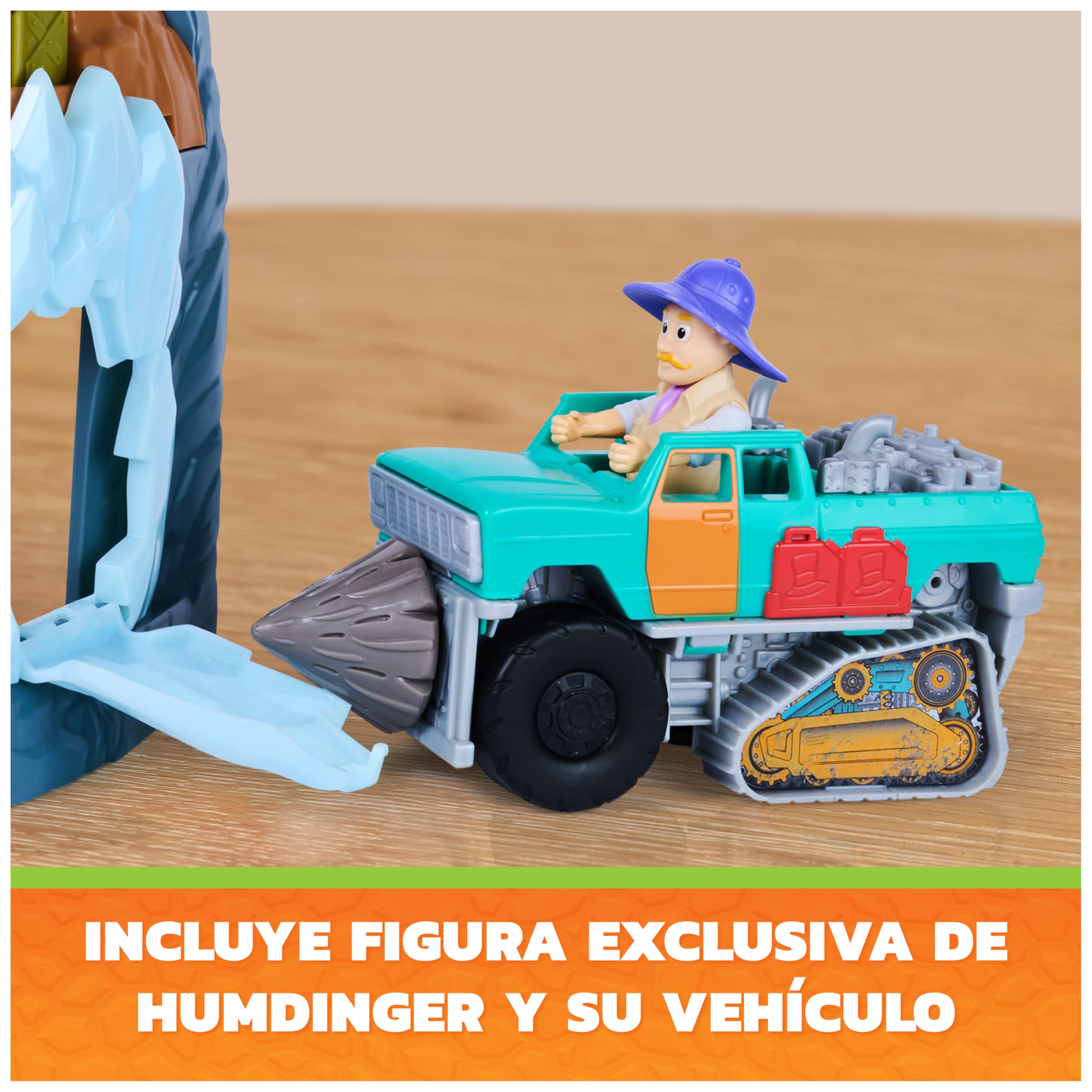 Paw Patrol: The Dino Movie, Set de Juego Super Lava Blast Volcano con Luces y Sonidos, Figuras de acción de Marshall y Rhubarb, Juguetes para niños y niñas preescolares, a Partir de 3 años