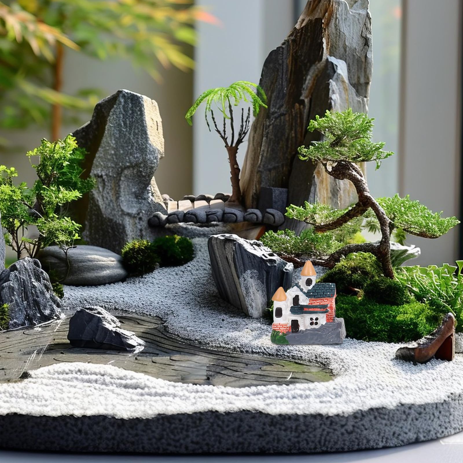 Maisons Miniatures en Résine 4 Pièces, Chaumières pour Jardin Féerique | Décor Micro-paysage pour Pot de Plante et Maison de Poupée, Usage Jardin ou Patio, Aspect Vif Maisons Miniatures en Résine 4 Pièces, Chaumières pour Jardin Féerique | Décor Micro-paysage pour Pot de Plante et Maison de Poupée, Usage Jardin ou Patio, Aspect Vif