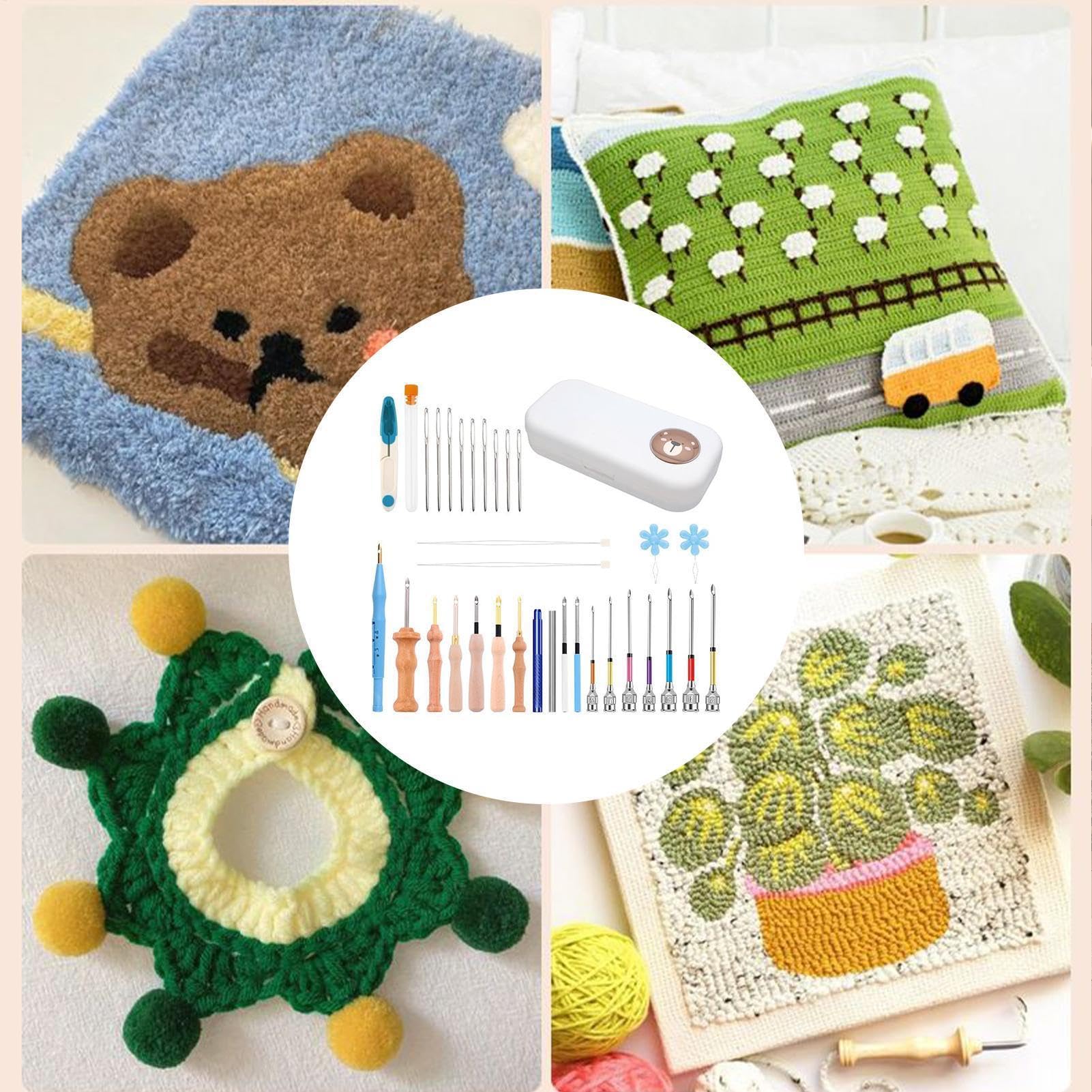 Punch Embroidery Stickzubehör Set Sticknadel Set für Erwachsene