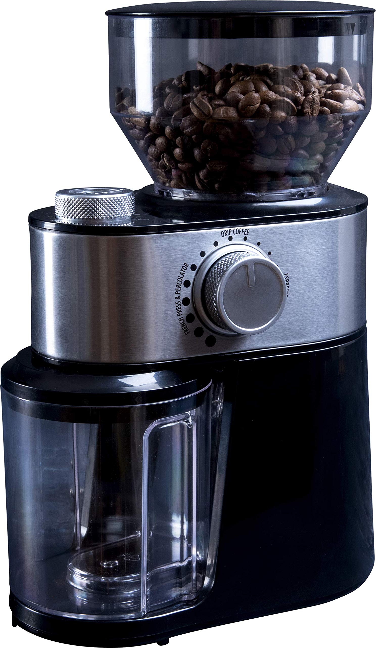 Gastronoma Cafetera automática - Cafetera con molinillo - Negro | Cafetera automática con recipiente de granos de 200 g, para 2 a 12 tazas, con indicador LED