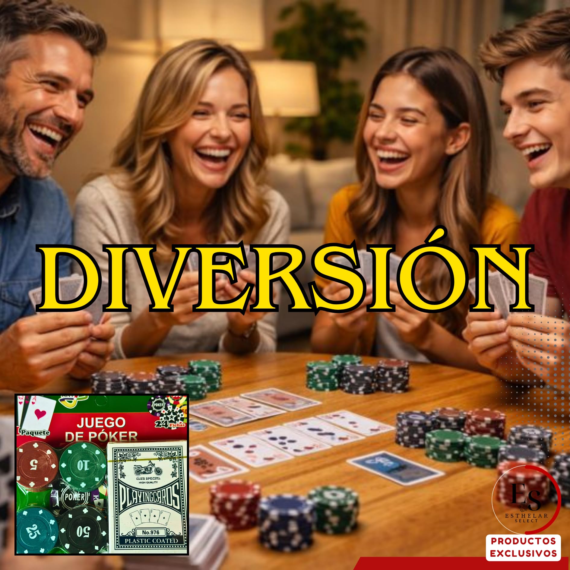 Mini Set de Póker Pack 2 Unidades - 2 Barajas + 48 Fichas Total - Set Introductorio Compacto para Familia, Viaje, Camping, Cumpleaños y Regalo - Aprende a Jugar Póker, Texas Holdem y Blackjack
