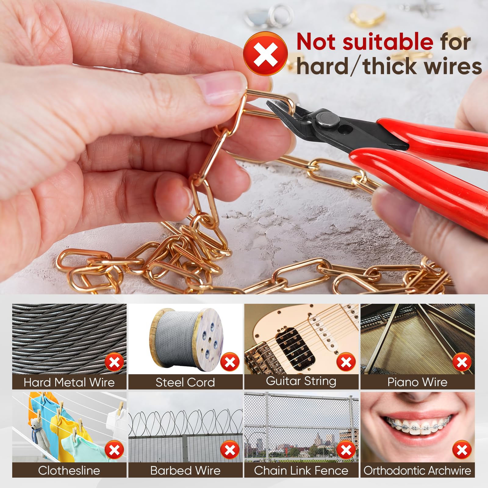 EamPrsk 5 Inch Flush Cutters, 1 Pack Micro Wire Sharp Zip Tie...