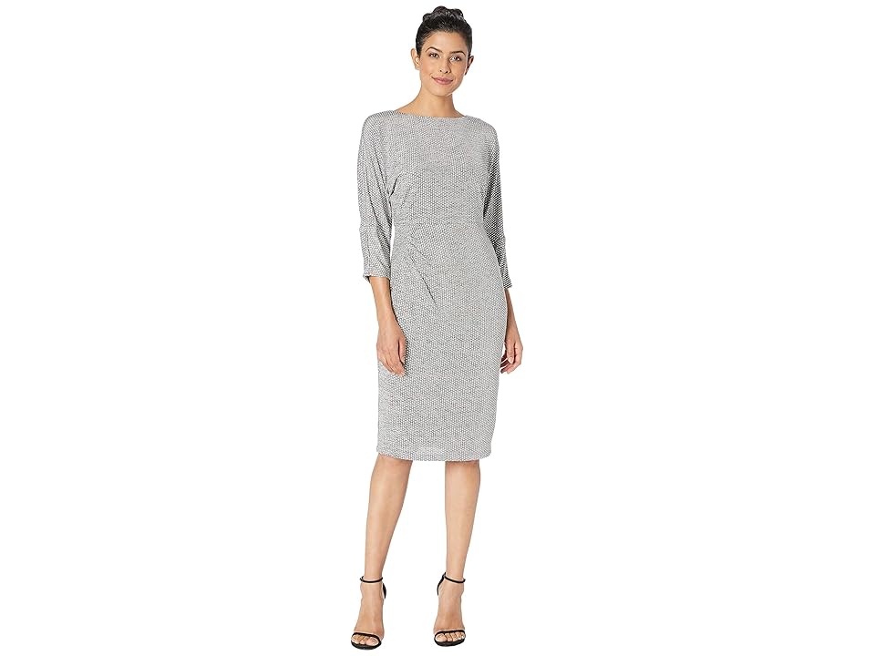 

Adrianna Papell Armored Jersey Dress Bateau Neckline w/ 3/4 Length Dolman Sleeves (Silver Heather) Women's Dress, Adrianna Papell Armored Jersey Dress Bateau Neckline w/ 3/ Length Dolman Sleeves (Silver Heather) Women's Dress, Adrianna Papell Armored Jers