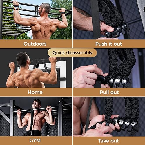 Miniatura 6 de INNSTAR Pull up Assist Band System Ajustable Anti Snap Chin Up Asistencia Banda de resistencia elástica "Patente pendiente"