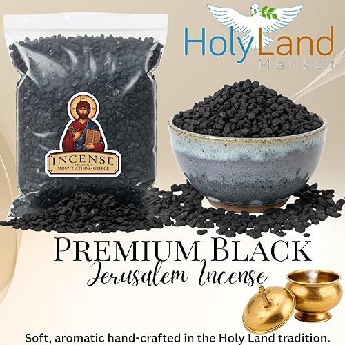 Miniatura 2 de Holy Land Market Jerusalem Incienso para iglesia o uso personal, calidad premium del Monte Athos (negro, 1 oz)