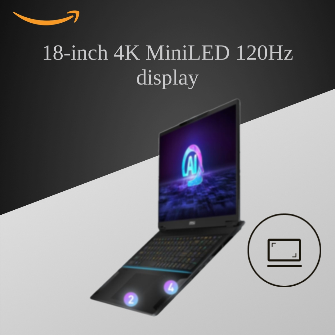 MSI Stealth 18 AI Studio,Intel 1st. Gen Ultra 9 185H,Built-in AI