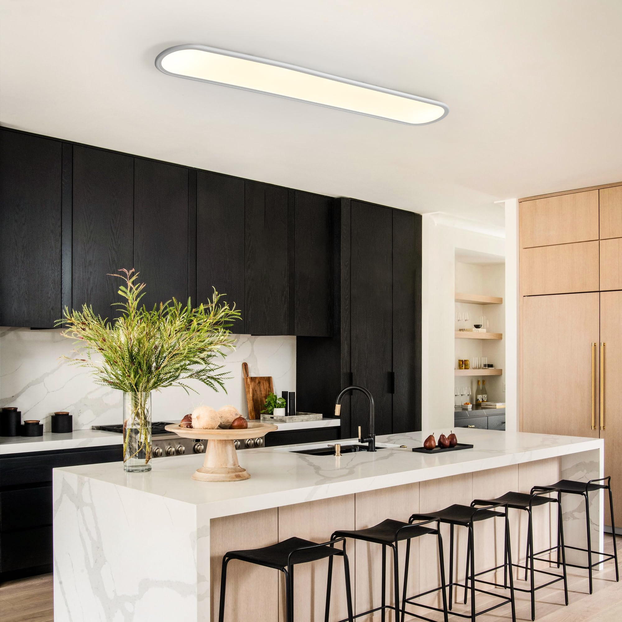 Oninio LED Plafondlamp 120 cm Dimbare Ultradunne Lineaire Plafondlamp met Afstandsbediening voor Slaapkamer Woonkamer Keuken Kantoor Wit Oninio LED Plafondlamp 120 cm Dimbare Ultradunne Lineaire Plafondlamp met Afstandsbediening voor Slaapkamer Woonkamer Keuken Kantoor Wit