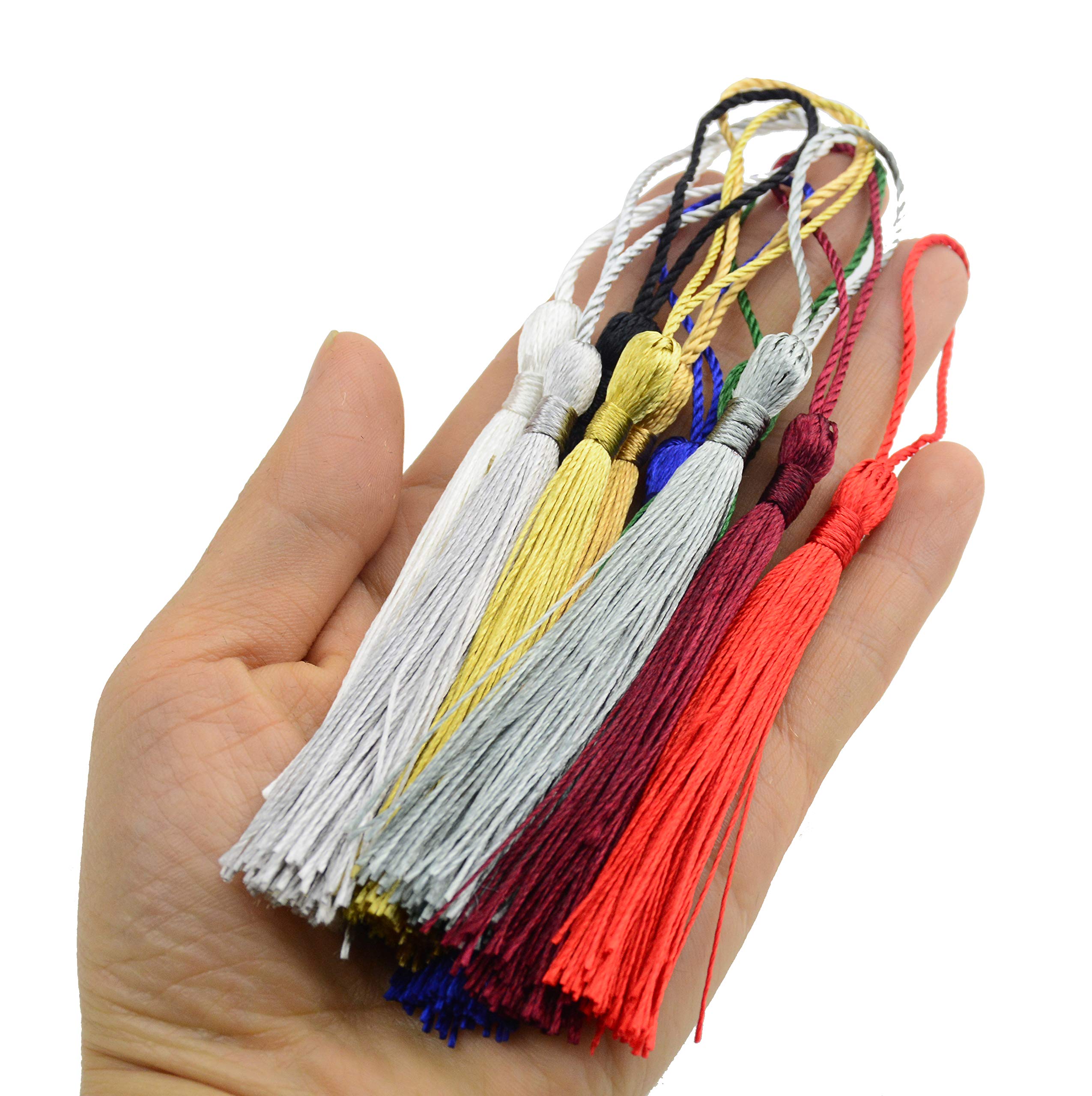 100 Nappe In Seta Per Segnalibri E DIY - 13cm, Per Gioielli, Accessori, Decorazioni, Colore Polvere Di Buccia - Foto 6