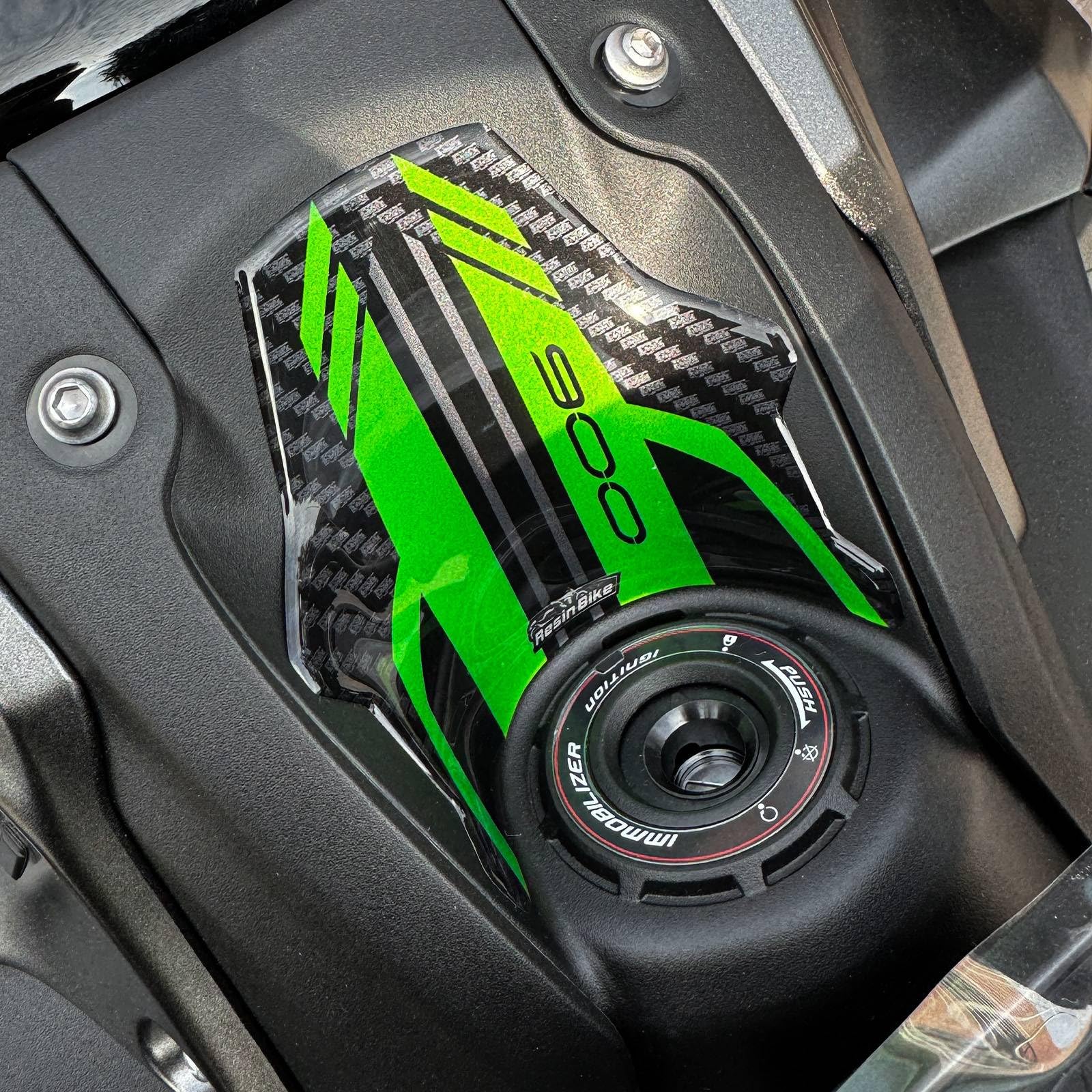 Sticker 3D Protège-clef D'allumage Moto Compatible Avec Kawasaki Z900 2025