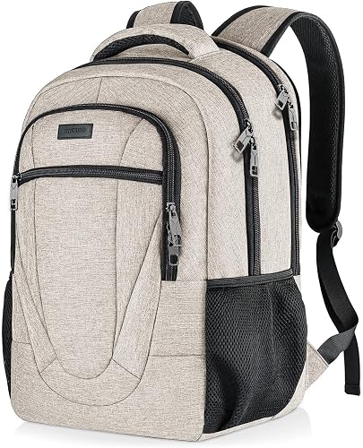 BIKROD Extra Large Backpack with USB Port (Beige)