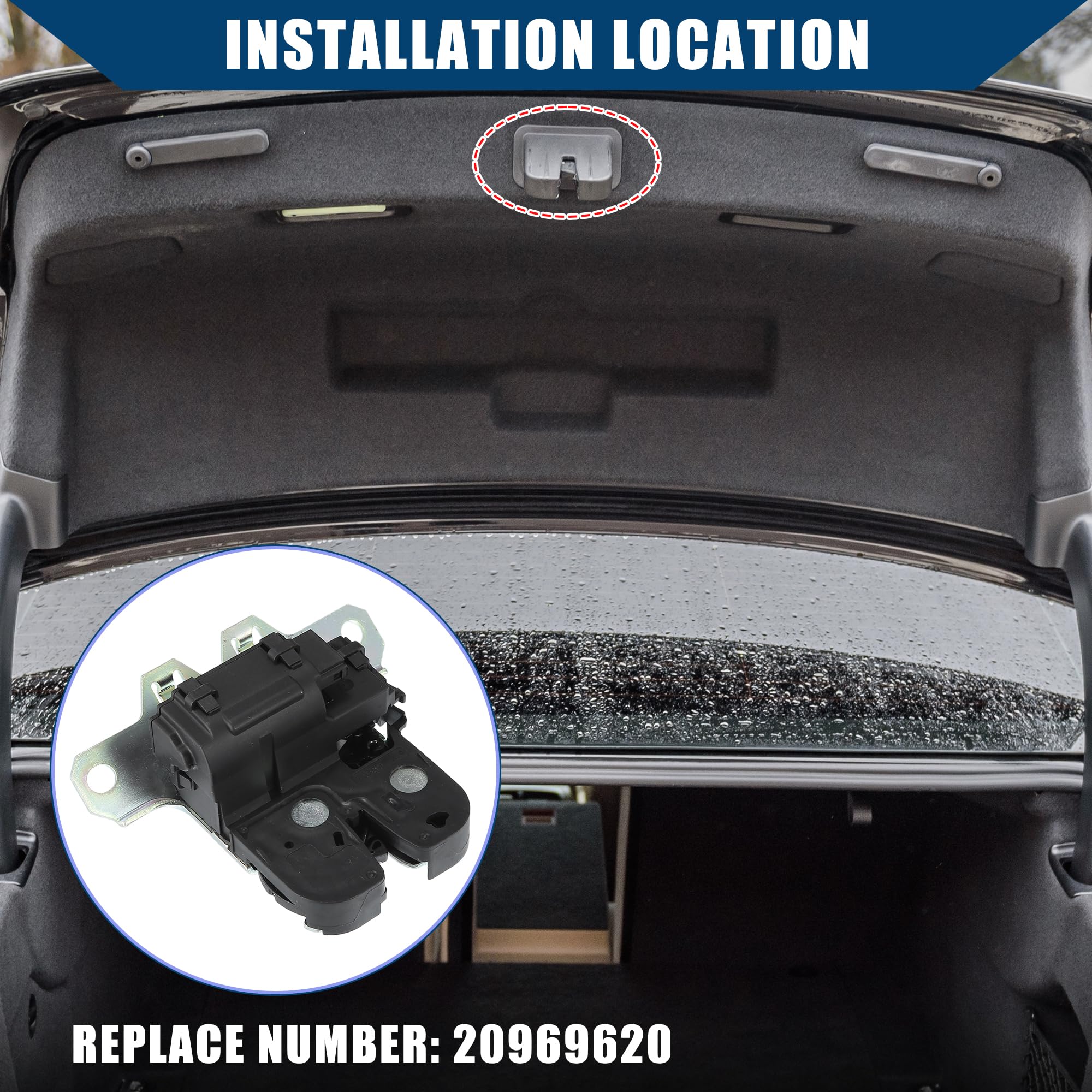 QUARKZMAN Actuador De Cerradura De Maletero Para Vauxhall Insignia A Hatch | Color Negro Y Plateado, Material Metal Y Plástico, Tamaños: 12.5Cm Y 11Cm, 9Mm Y 10Mm, Oe: 20969620, Pines: 4