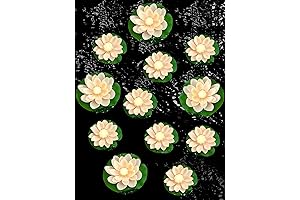 12 Pack LED Lotus Flower Floating Pond Lights
