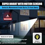 Bell+Howell Bionic Spotlight 2963 Spot solaire avec 25 Capteur de mouvement des pieds, panneaux solaires, patio étanche, cour et éclairage extérieur comme vu sur TV