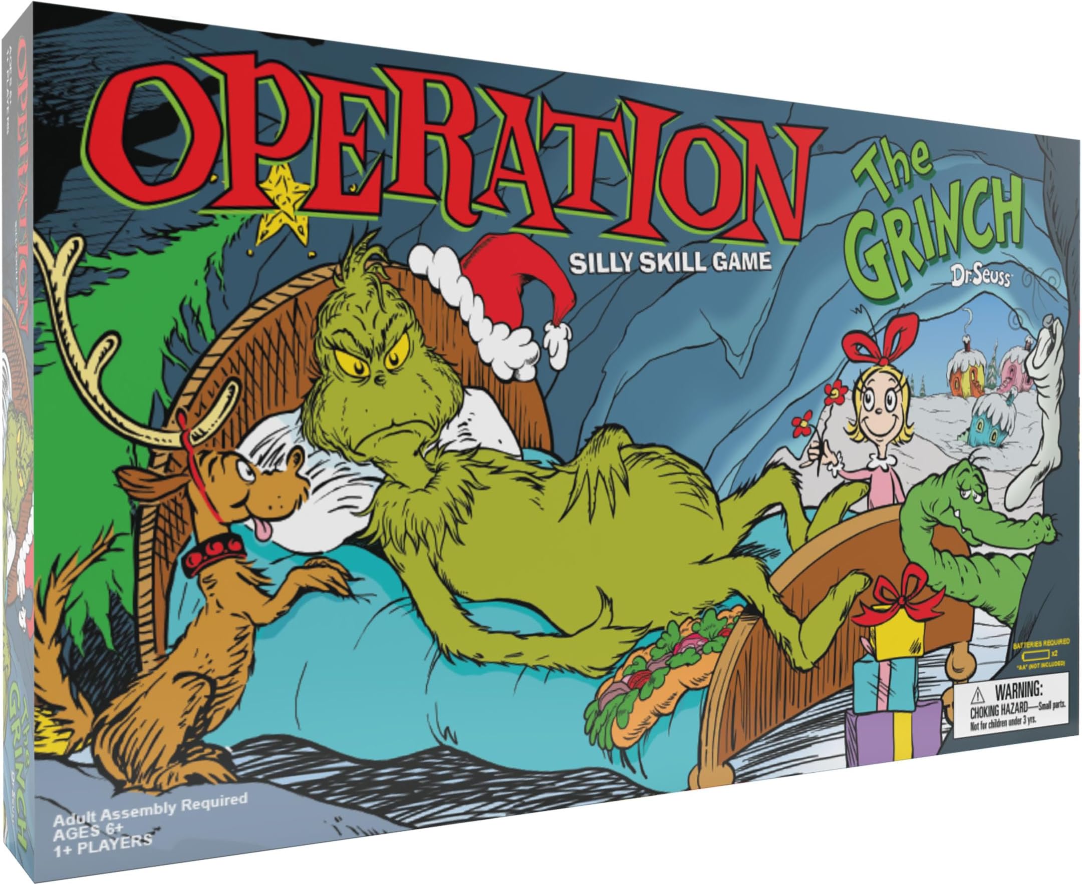 Operation: The Grinch Board Game | Classic Dr. Seuss Art & Custom Funatomy Parts