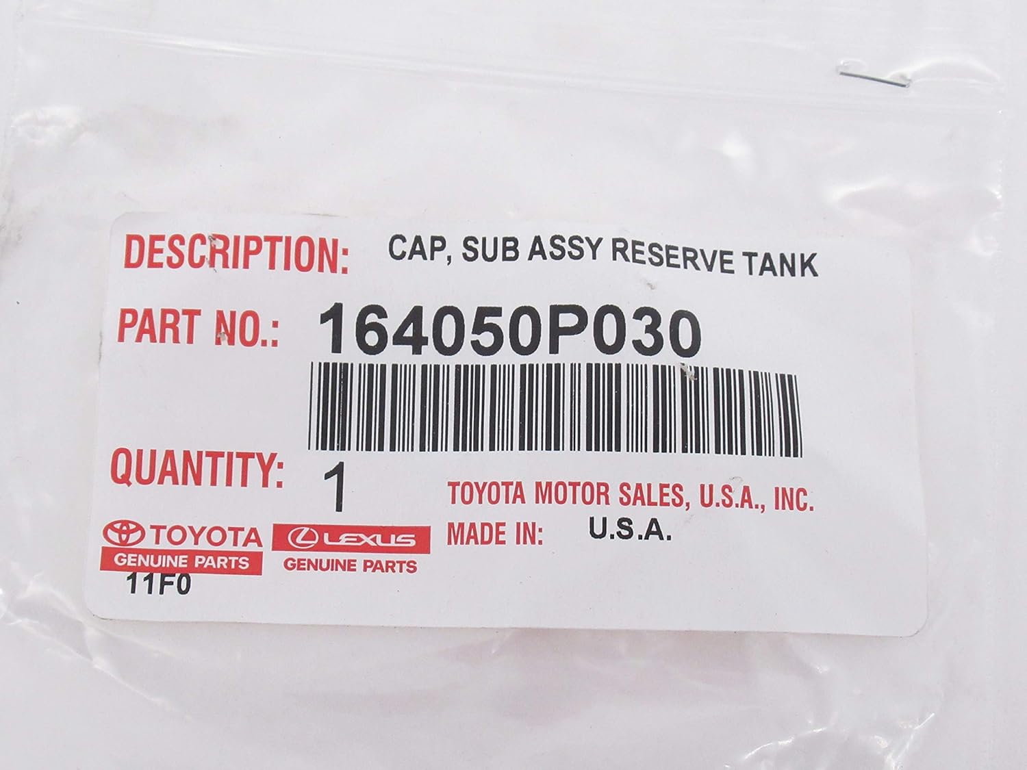 Toyota 16405-0P030 Tank Cap Sub Assembly