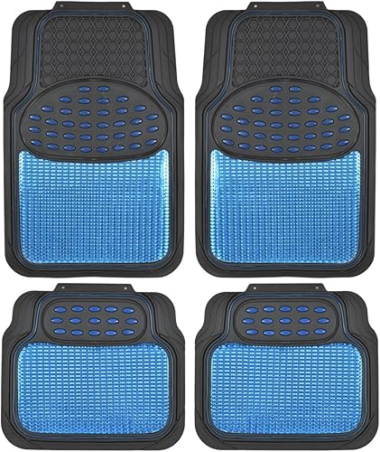 BDK Alfombrillas interiores de automóvil, ajuste universal, resistentes para todo tipo de clima, para automóvil, camioneta, camión, SUV, protección