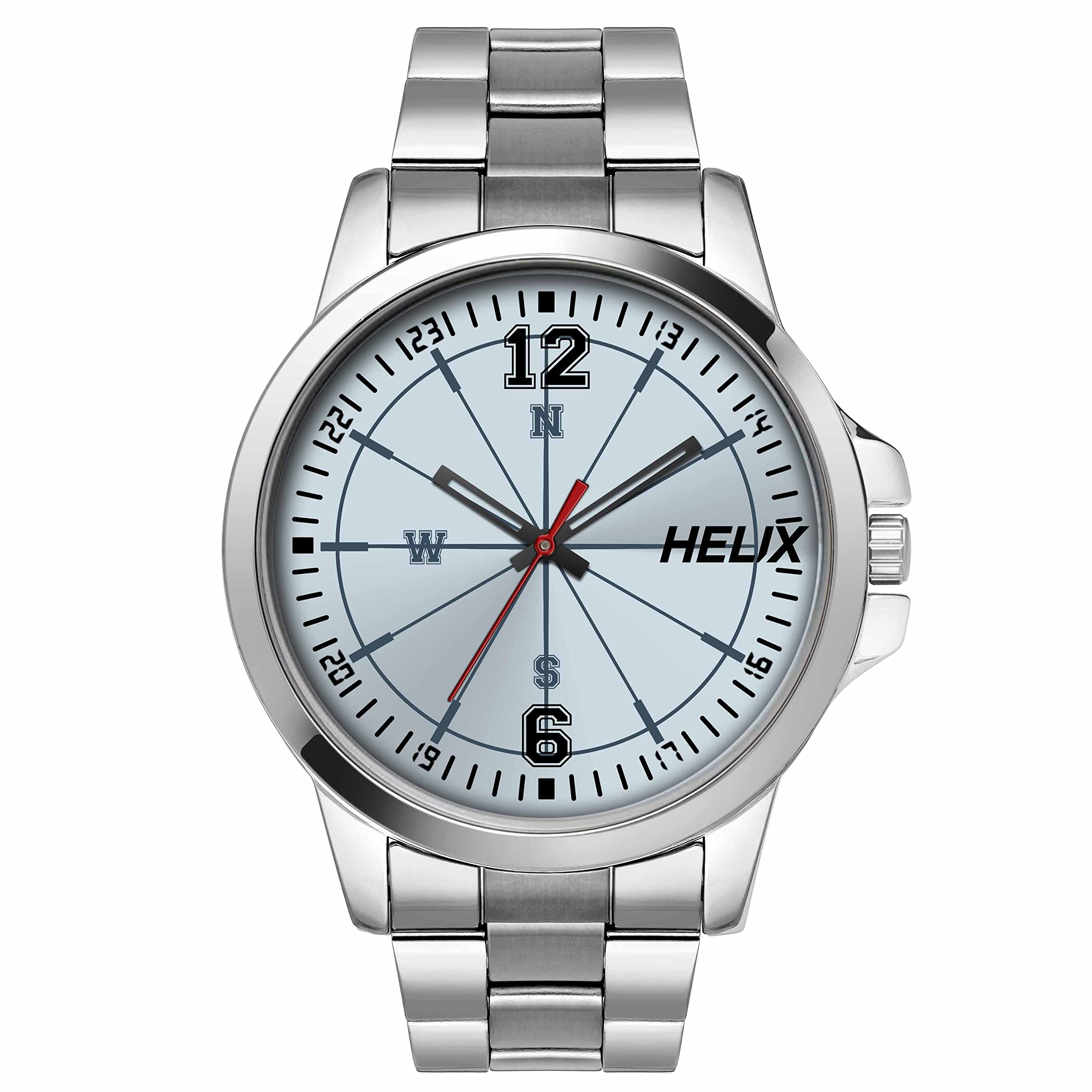 Helix by Timex Blue Round Analog Watches for Men | Quartz Movement Stainless Steel Bracelet Men Watches | Upto 30 m Water Resistance with Foldover Clasp Closure | Gift for Men TW023HG25 (B0C33WPZ9J) Amazon Price History, Amazon Price Tracker