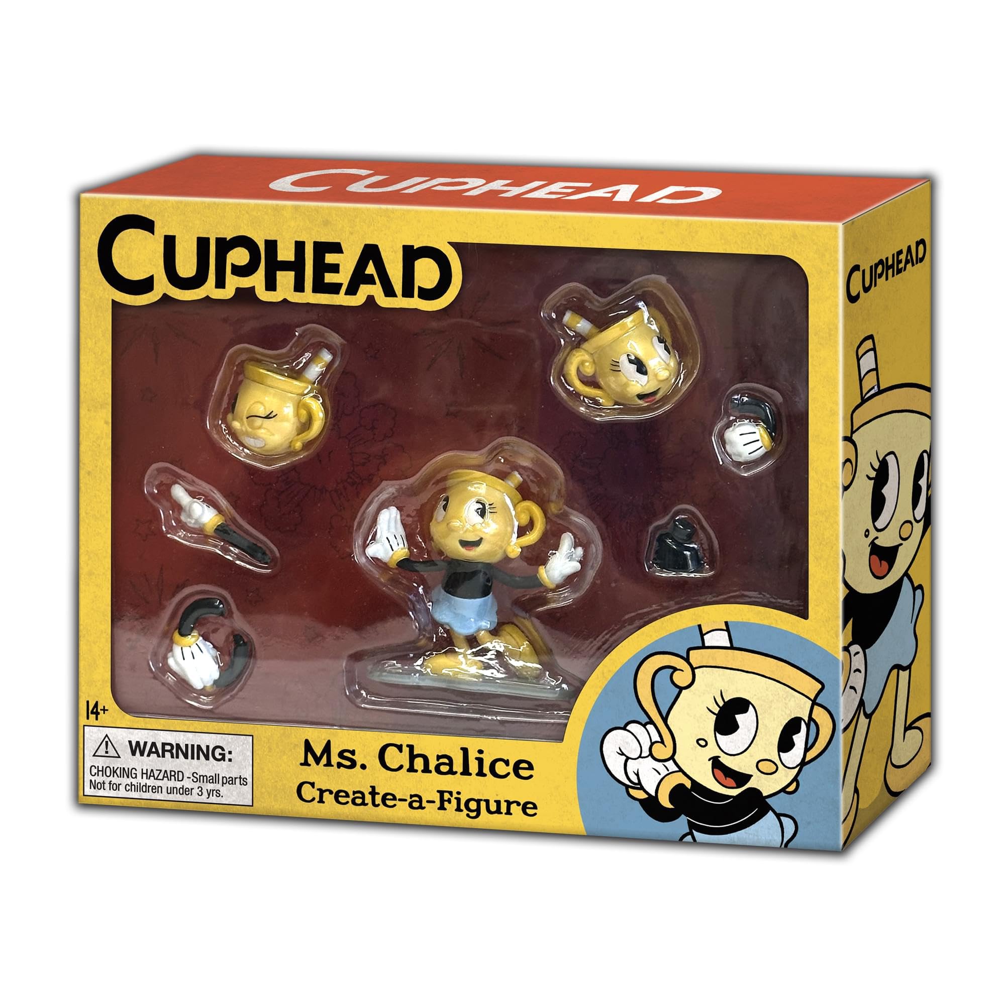 Amazon.com: Toynk Cuphead Ms. Chalice Create-A-Figure 3-Inch