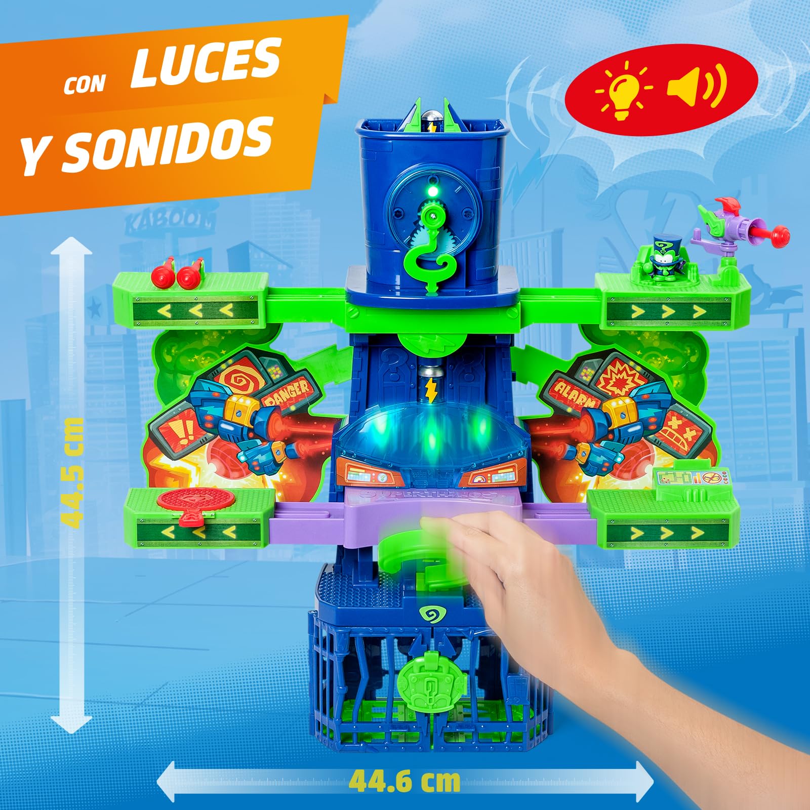 SUPERTHINGS KAZOOM Power – Enigma Tower. Torre de Enigma de la Serie de TV “Kazoom Power”. Contiene 1 Enigma Tower,1 Enigma Exclusivo,1 aeronave,1 prisión,1 catapulta,1 Disparador y 3 proyectiles — view 5