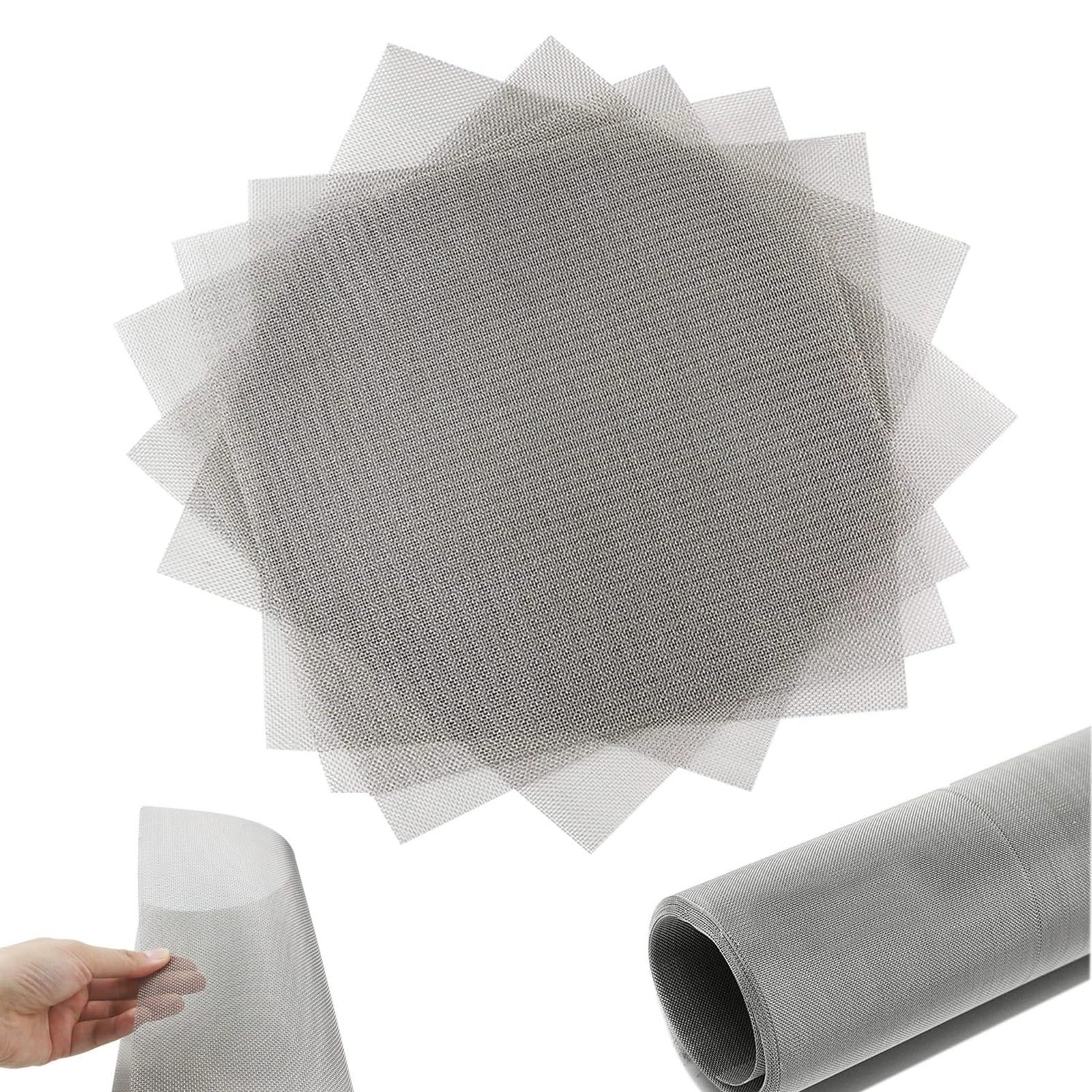 VXHCS Alambre Tejido de Acero Inoxidable 304 Malla 5-500 1x1m Lámina Tela Metálica para Filtros para Rejillas Metálicas(120 mesh 150Micron)