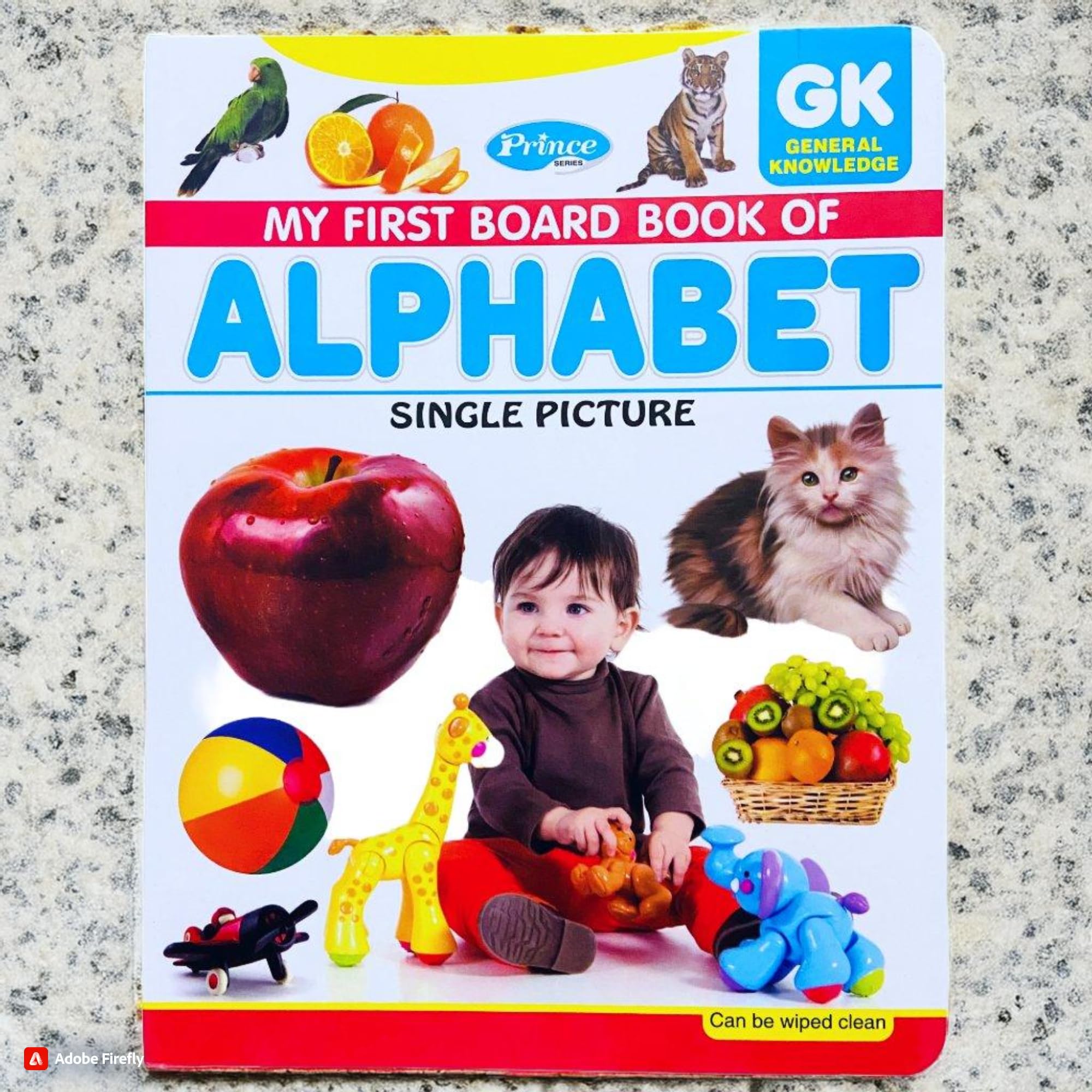 Alphabet Board Book for Kids, 24 Pages, A to Z Letters With Big Picture