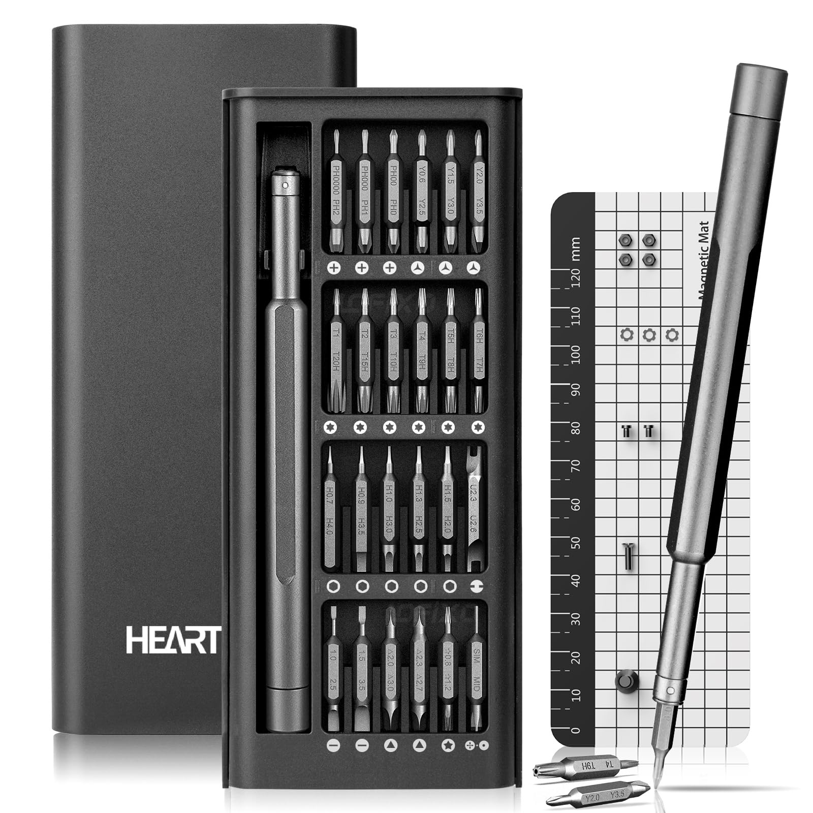 Screwdriver Set Star P5 P2 Triangle Triwing Y000 Y00 for iphone/macbook/xbox/PS4 Switch Controller laptop PC Screwdrivers Phillips Flat head Glasses Repair Kit Compatible with Torx T8/T6/T5/T9/T10/T15