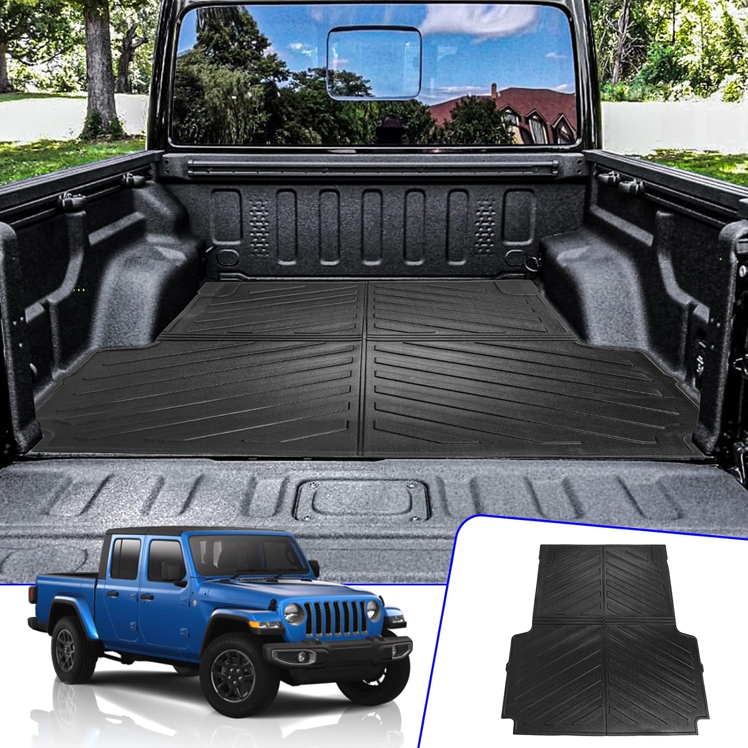 Rongtaod Truck Bed Mat Compatible with 20202024 Jeep