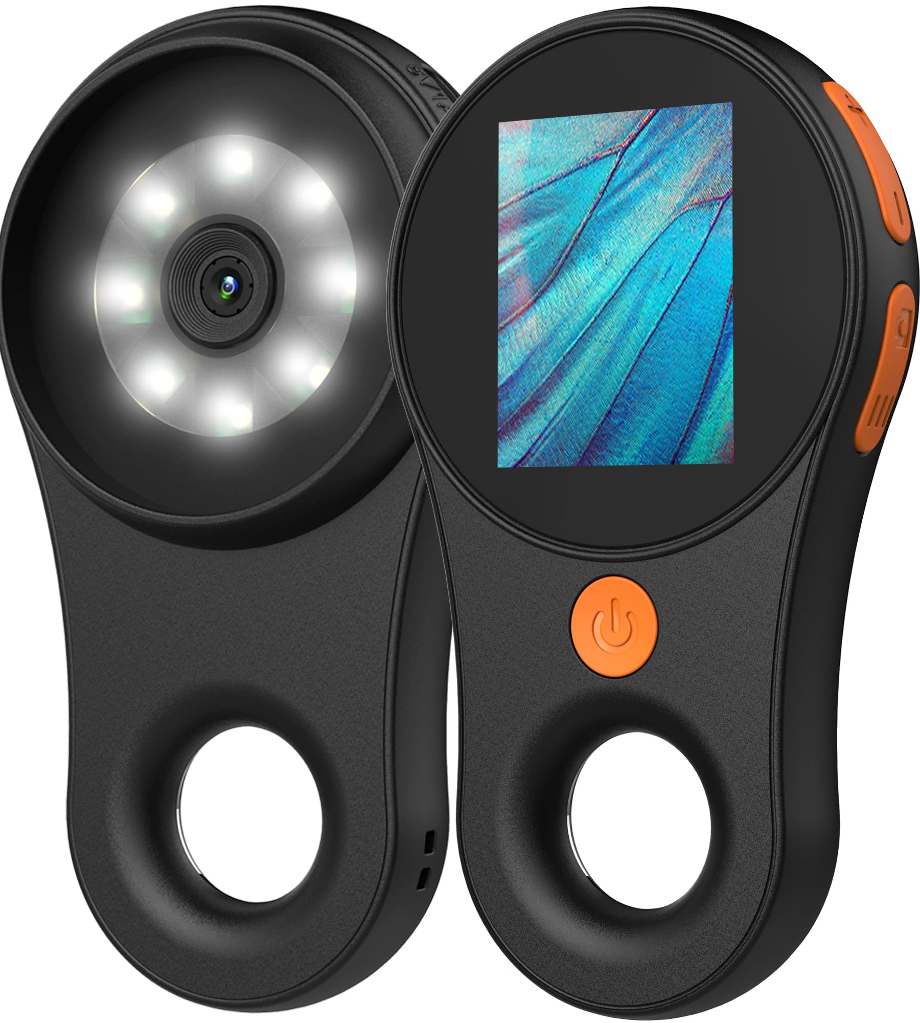 Microscope Numérique Enfant - Grossissement 20-200x, Écran 2 Pouces, Lumière LED, Cadeau Éducatif 3-8 Ans