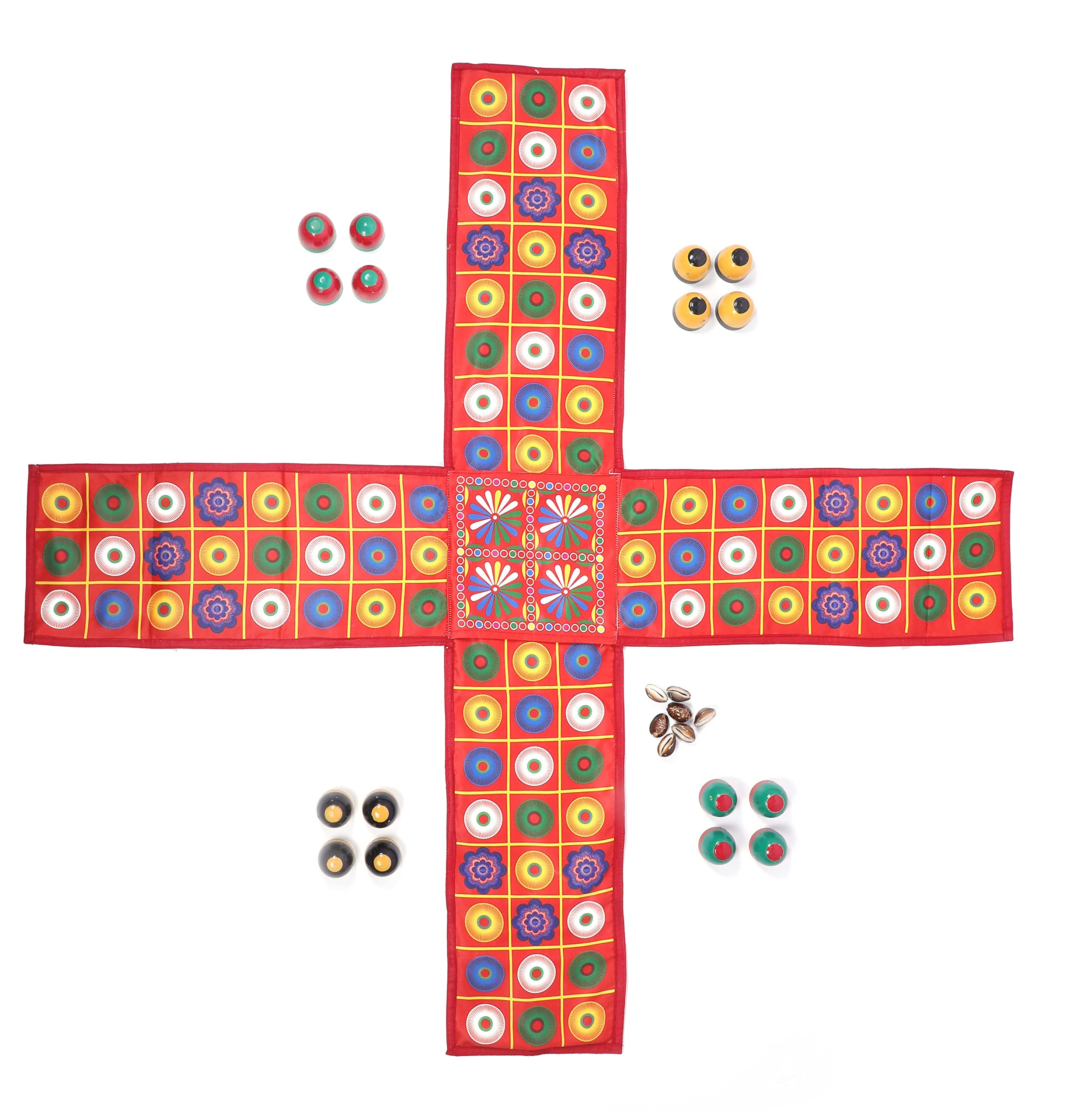 Cushion Villa Indian Ludo Game,Chausar Game,Chopat,Indoor & Outdoor Board Game,Traditional Ludo Game,Indian Ludo Dice (B09SG7Q7XX) Amazon Price History, Amazon Price Tracker