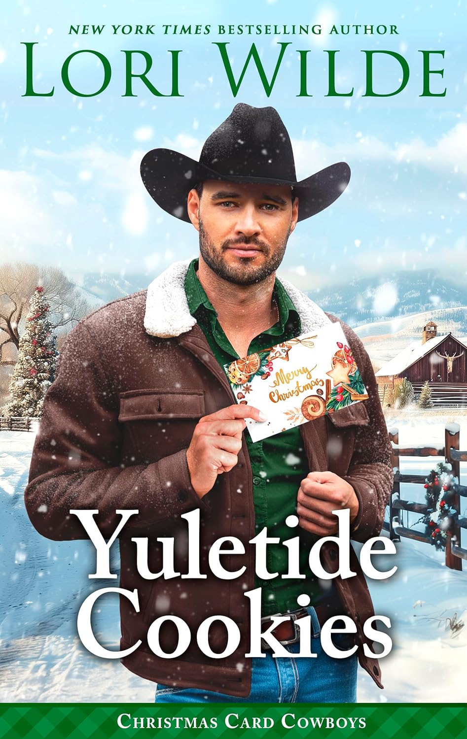 Yuletide Cookies: A Heartwarming Small Town Christmas/He Falls First/Time Travel/Cozy Fantasy Romance (Christmas Card Cowboys Book 1)