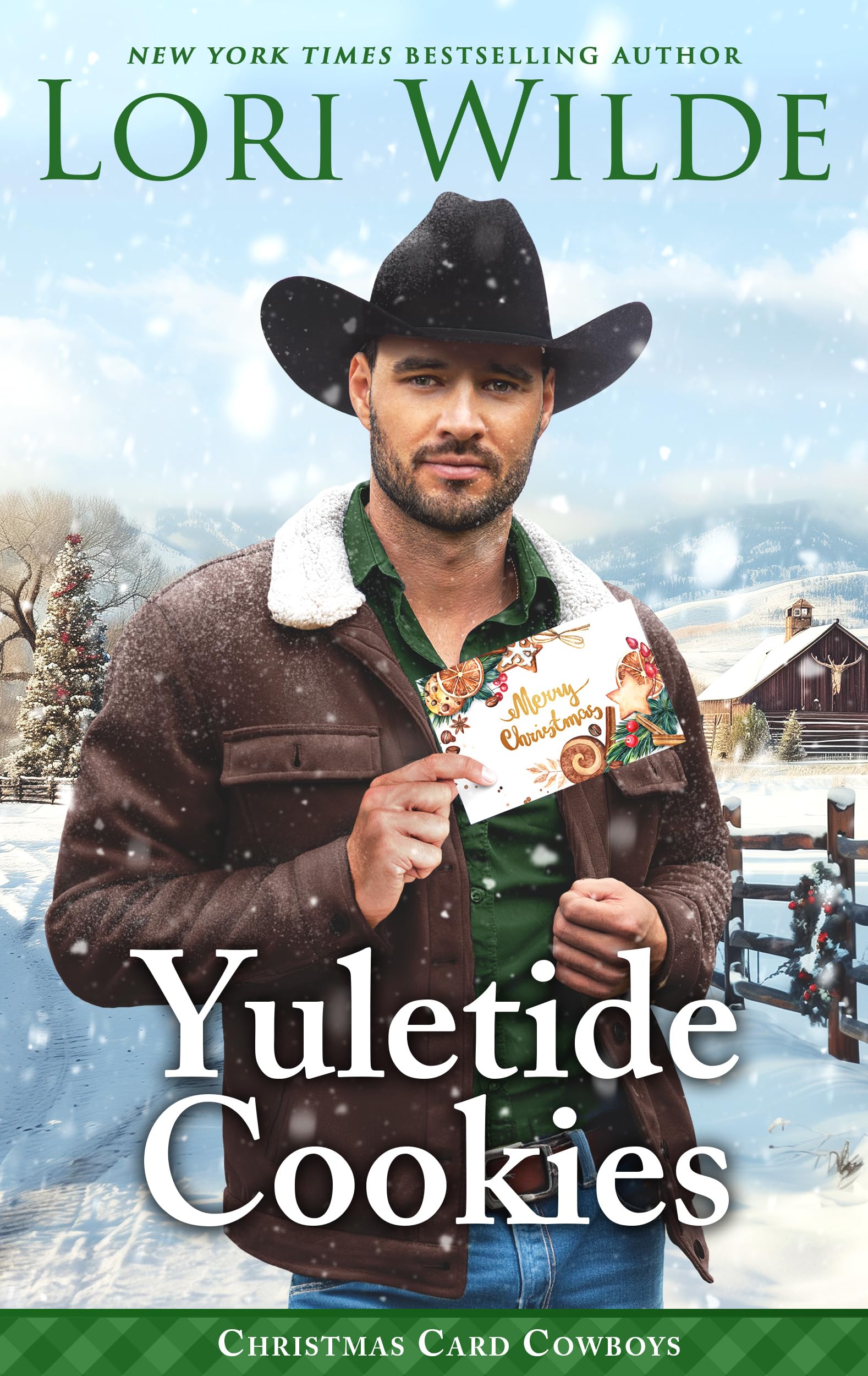 Yuletide Cookies: A Heartwarming Small Town Christmas/He Falls First/Time Travel/Cozy Fantasy Romance (Christmas Card Cowboys Book 1)