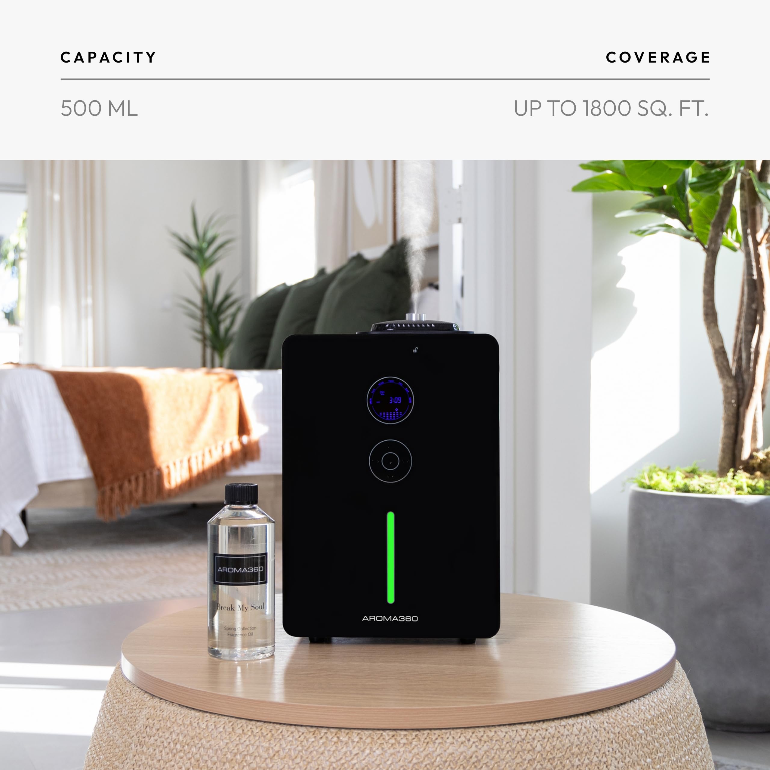 Aroma360 VanGogh360 Duftdiffusor – HVAC-System oder eigenständiger Duftöl-Diffusor – hitzefrei, wasserlos, intelligenter Timer, keine Rückstände, Sicherheit – Heimdekoration, ätherische Öle – 1800 m²