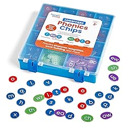 hand2mind Lowercase Phonics Chips, Phonics Manipulatives for Kindergarten, Phonemic Awareness, Science of Reading Classroom Materials, Reading Tools for Kids, Alphabet Letter Tiles for Spelling