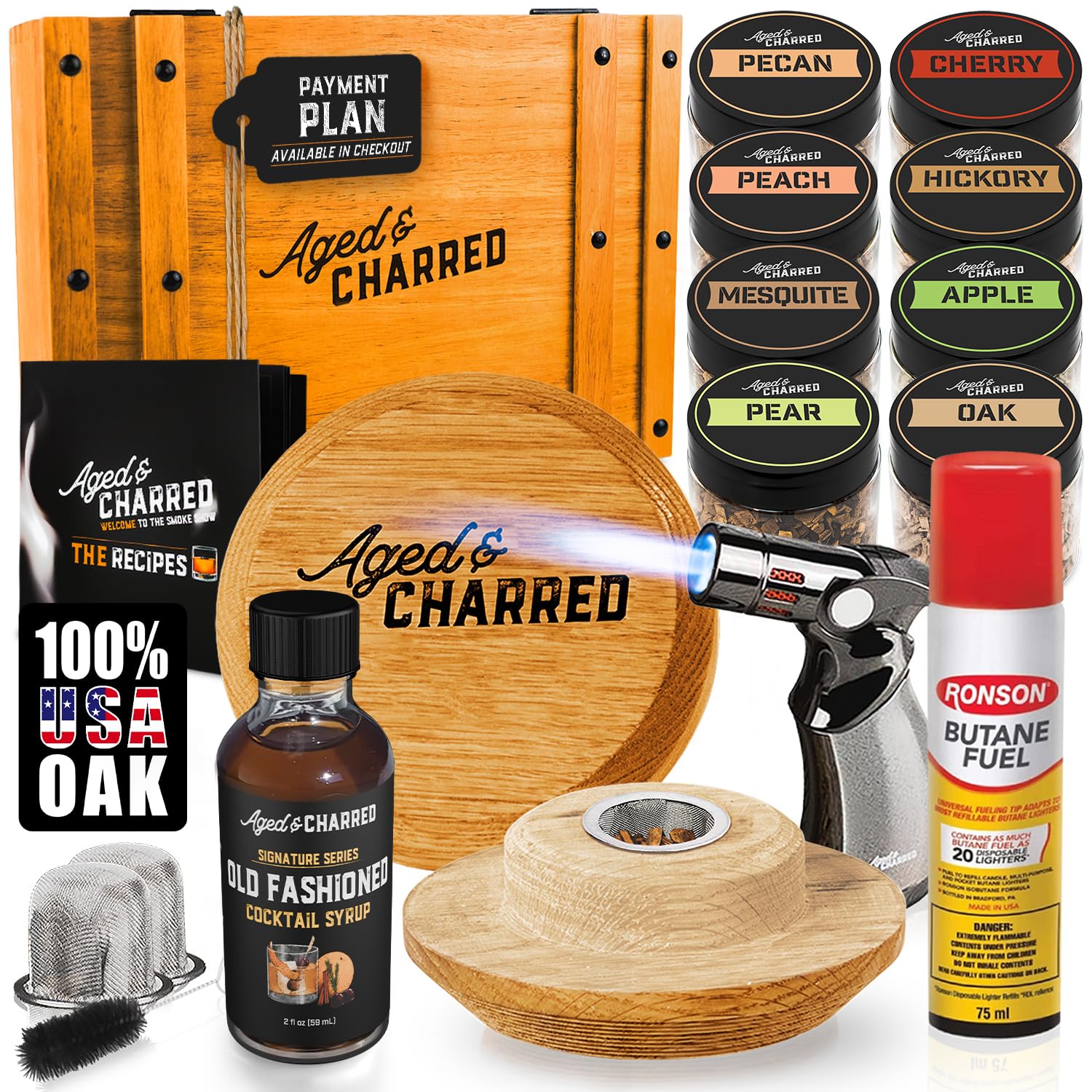 Whiskey Cocktail Smoker Kit with Torch