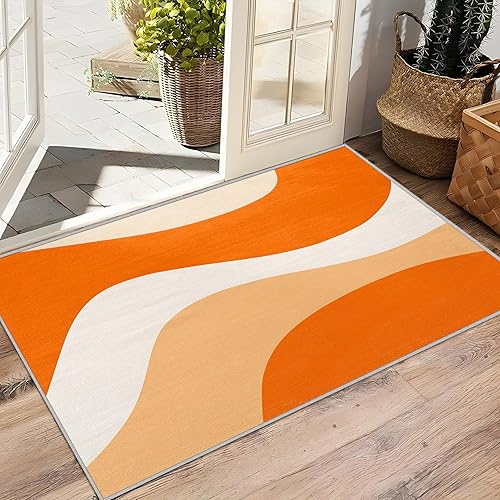 Miniatura 4 de Alfombras de los años 70 para dormitorio, alfombra de 4 x 6, decoración del hogar y decoración de la habitación de los años 70, alfombra retro