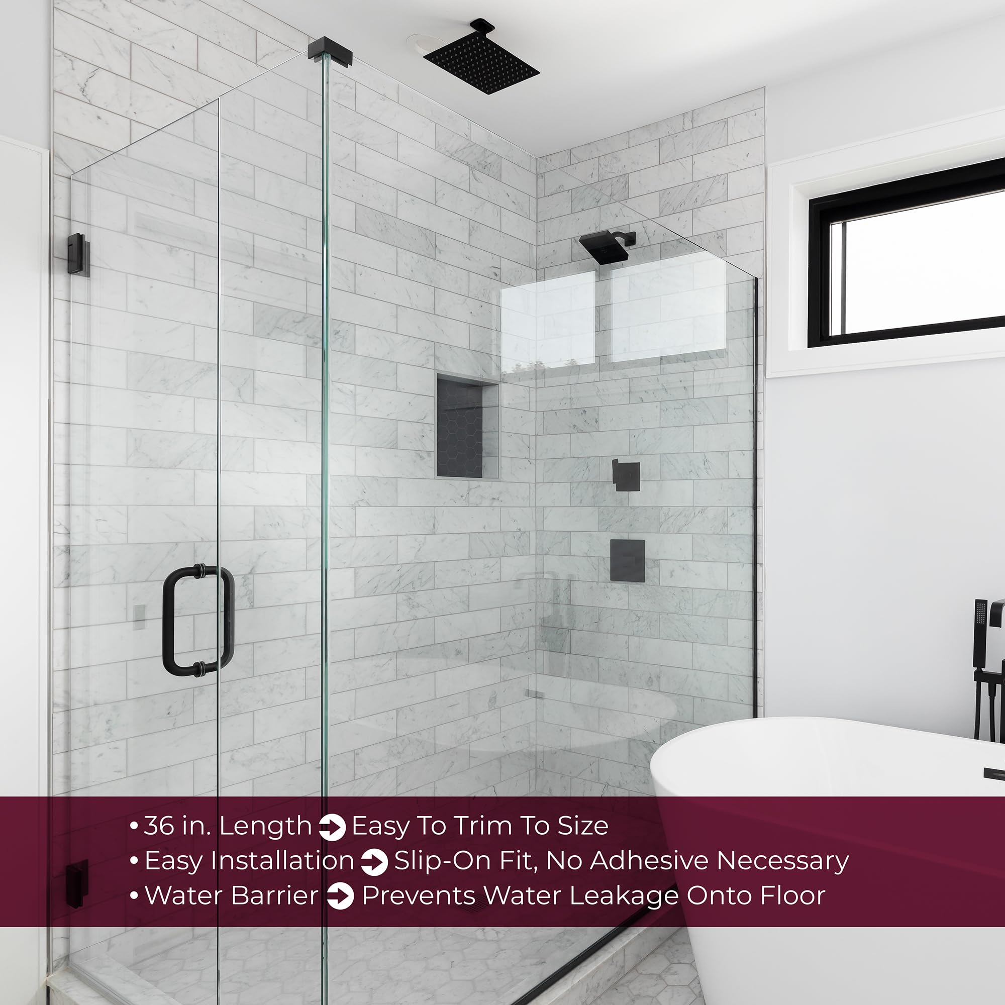 Shower Door Bottom Seal - Stop Leaks! -3