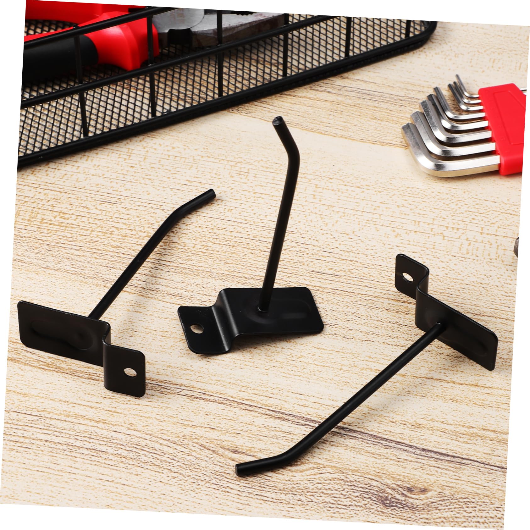 100pezzi Ganci Dogati Resistente Da Ganci Per Pannelli Supporti Da Muro Per Negozio e Garage Facile Installazione e Design Moderno