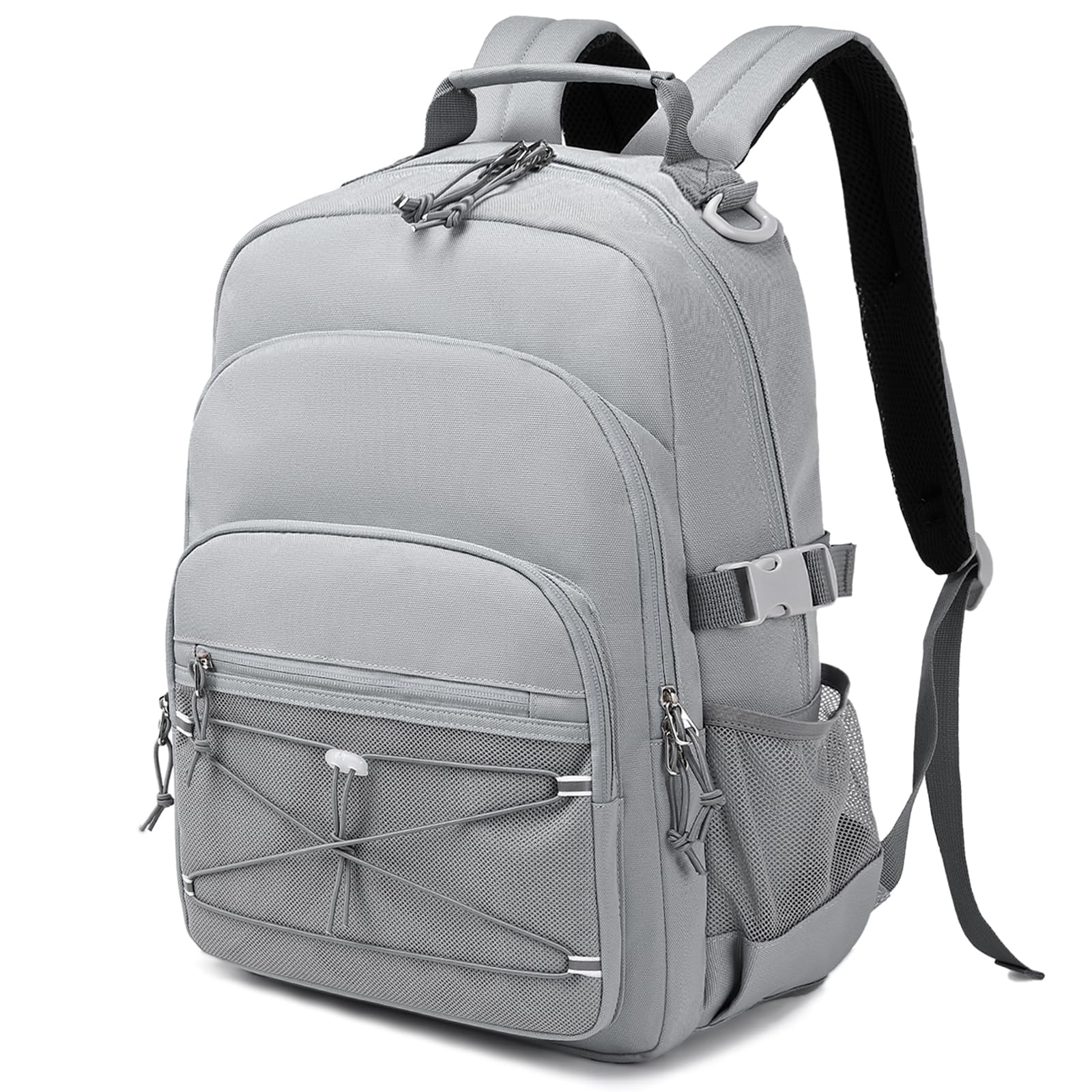 mygreen Girls Boy School Backpack Elementary Middle Bookbag Teenager Waterproof Lightweight 16 Inches Grey