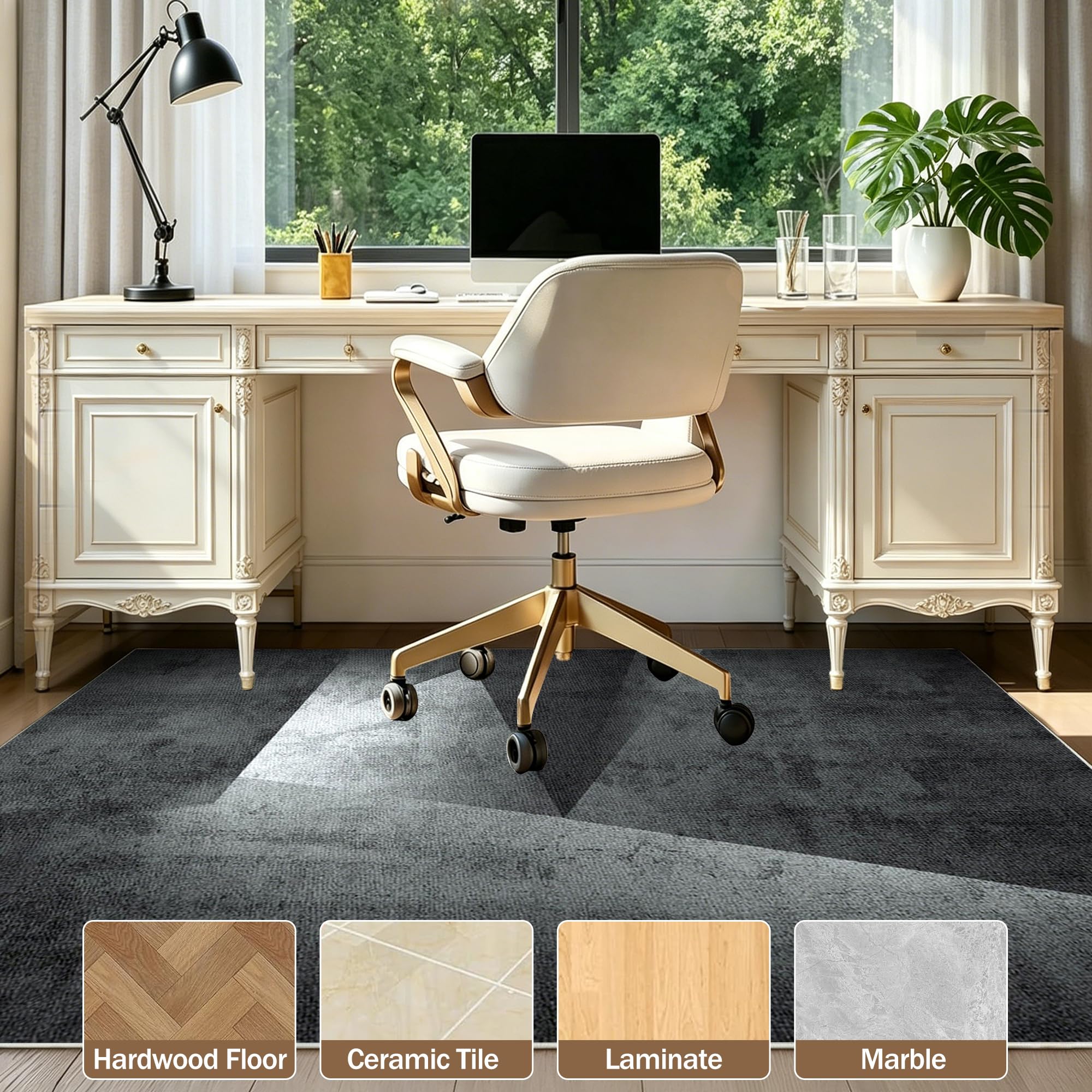 Alfombrilla para Silla de Oficina, Alfombra Silla Oficina Gaming Protector Suelo Silla Ruedas 100 x 140 cm Tapete Protector de Suelo antiarañazos Tapete de Protección de Madera baldosas Suelos Duros