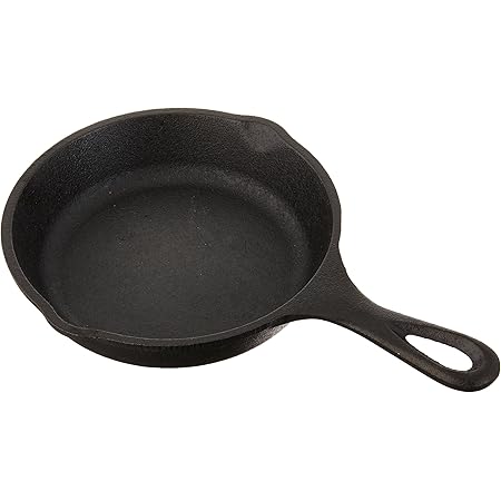 Lodge H5MS Heat Enhanced and Seasoned Cast Iron Mini Skillet, 5-Inch - Pack of 1, Black,"7.75"" x 5.125"" x 1.125""" (FBA_H5MS)