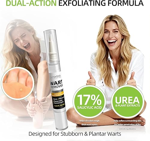 Miniatura 2 de Gemächlich Zu Hause Líquido removedor de verrugas con 17% de ácido salicílico, removedor de verrugas OTC para verrugas comunes y plantares en manos