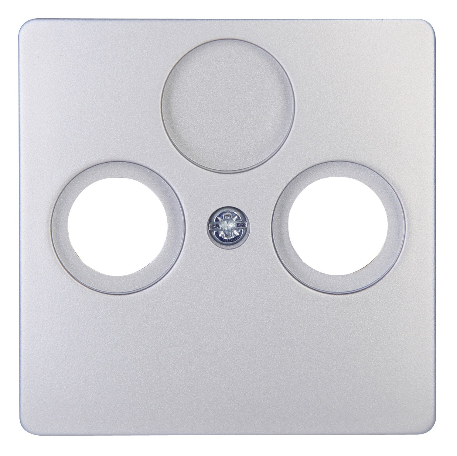 Kopp Paris Abdeckung für Antennensteckdose TV/RF, passend für alle gängigen Antennensteckdosen führender Hersteller, IP 20, silber, 334920184