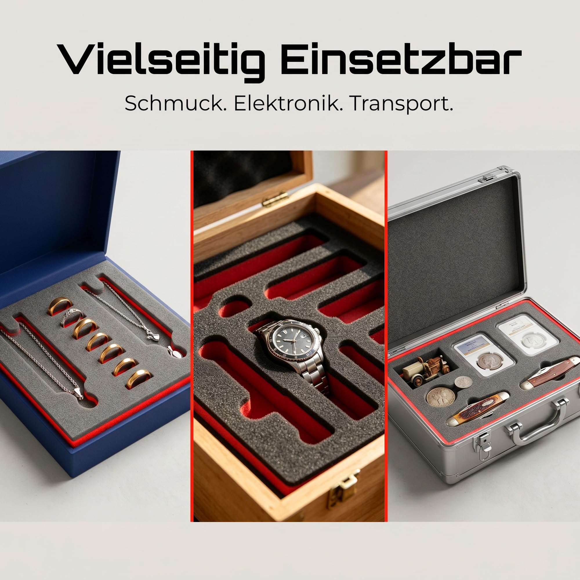 8 Stück Schaumstoffplatte, 40 x 30 x 2,5 cm Schaumstoffeinlage, Schaumstoff Zuschnitt für Verpackungsschutz, Polsterung und Werkzeugkoffer