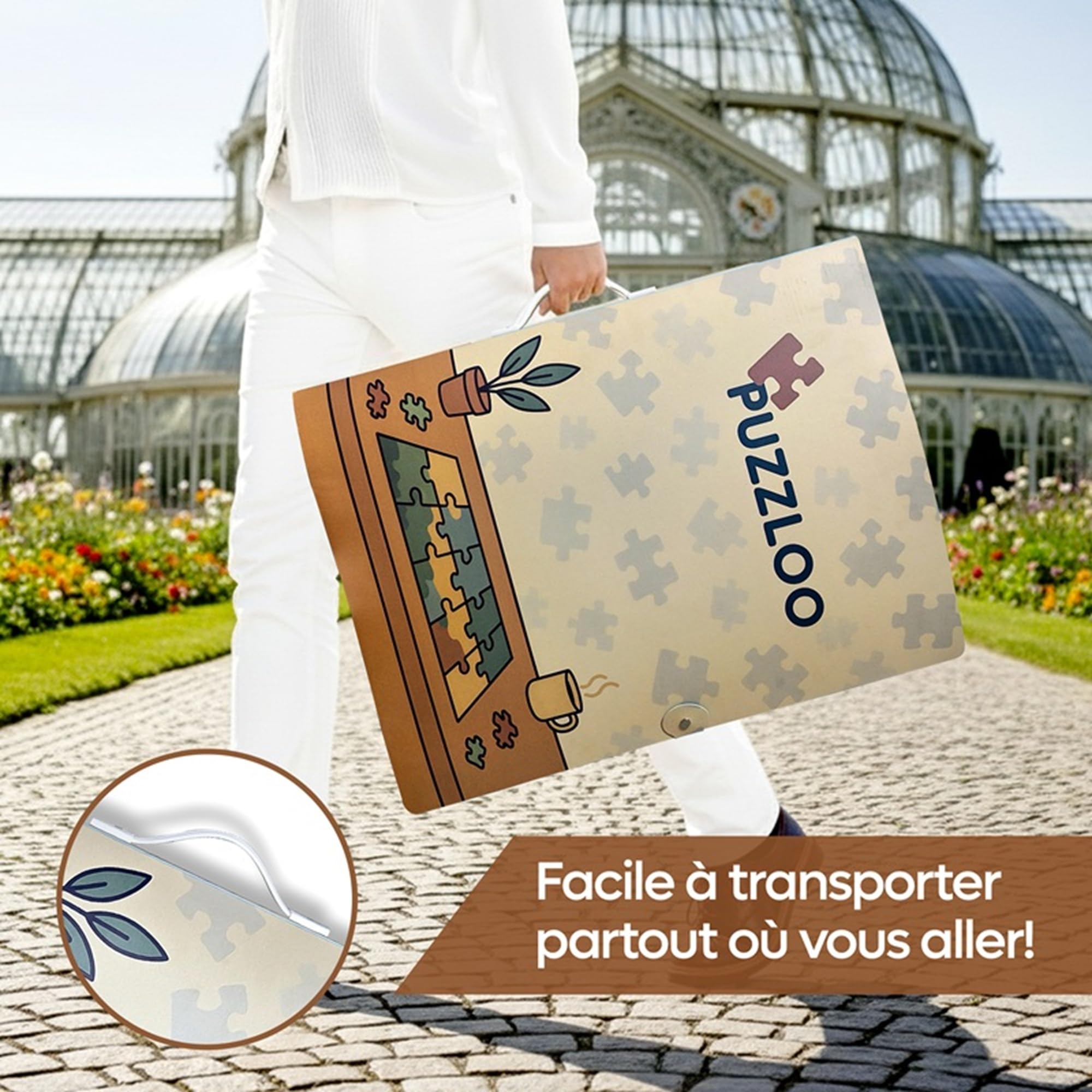 Classeur Puzzle 1000 Pièces – 20 Pochettes Double Face, 6 Plateaux de Tri – Album Rangement Antipoussière, Pochette Transparente Intégrée – Marque Française