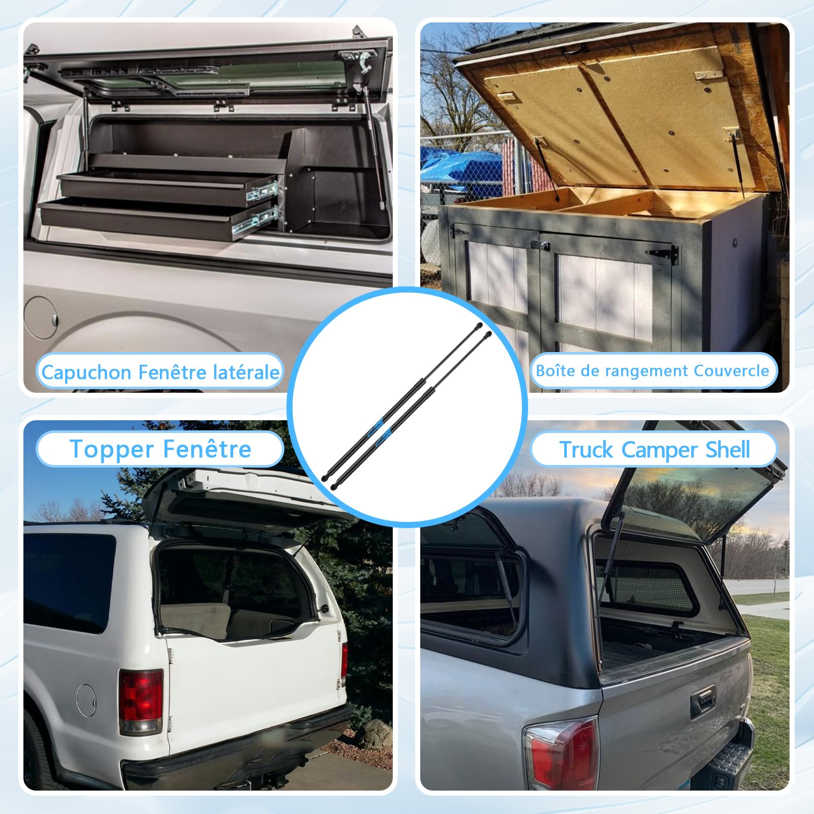 2X Ammortizzatori Posteriori per Grand Scenic 3 (2009-2016） Molle a Gas Portellone Posteriore Pistoni Portellone Posteriore per 904510005R, 904517337R, 700510524BO, 700021