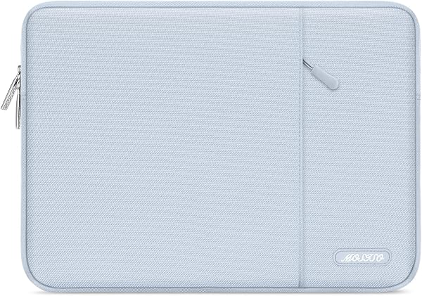 MOSISO ラップトップ スリーブバッグ、対応機種 Laptop 13.3インチ、ポリエステル 撥水 保護 縦型ケース ポケット付き(ベビー ブルー) - 1