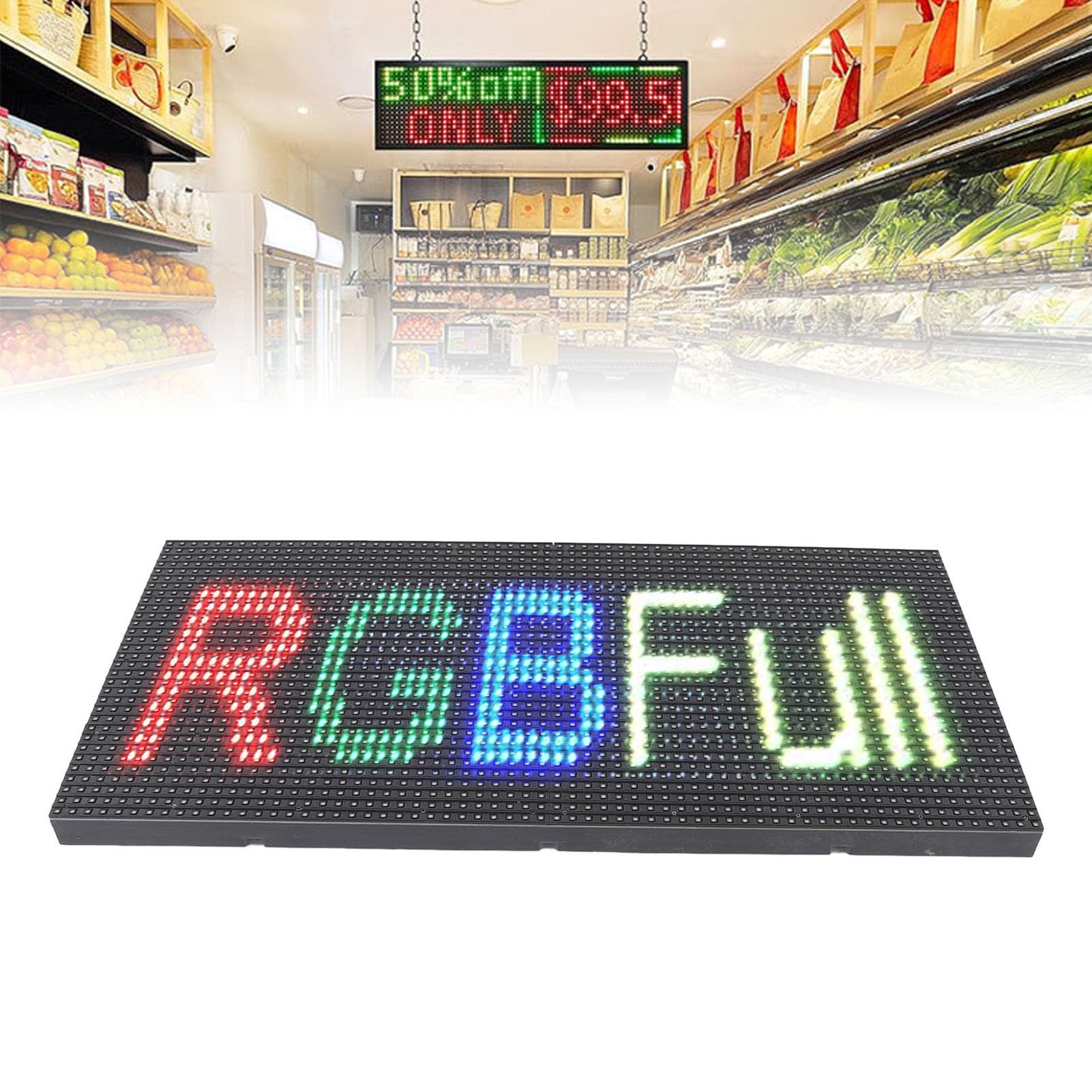 Pantalla LED P10 Señalización Digital a Todo Color 320x160 mm para Cafés Salones y Escaparates con Modos de Visualización Flexibles
